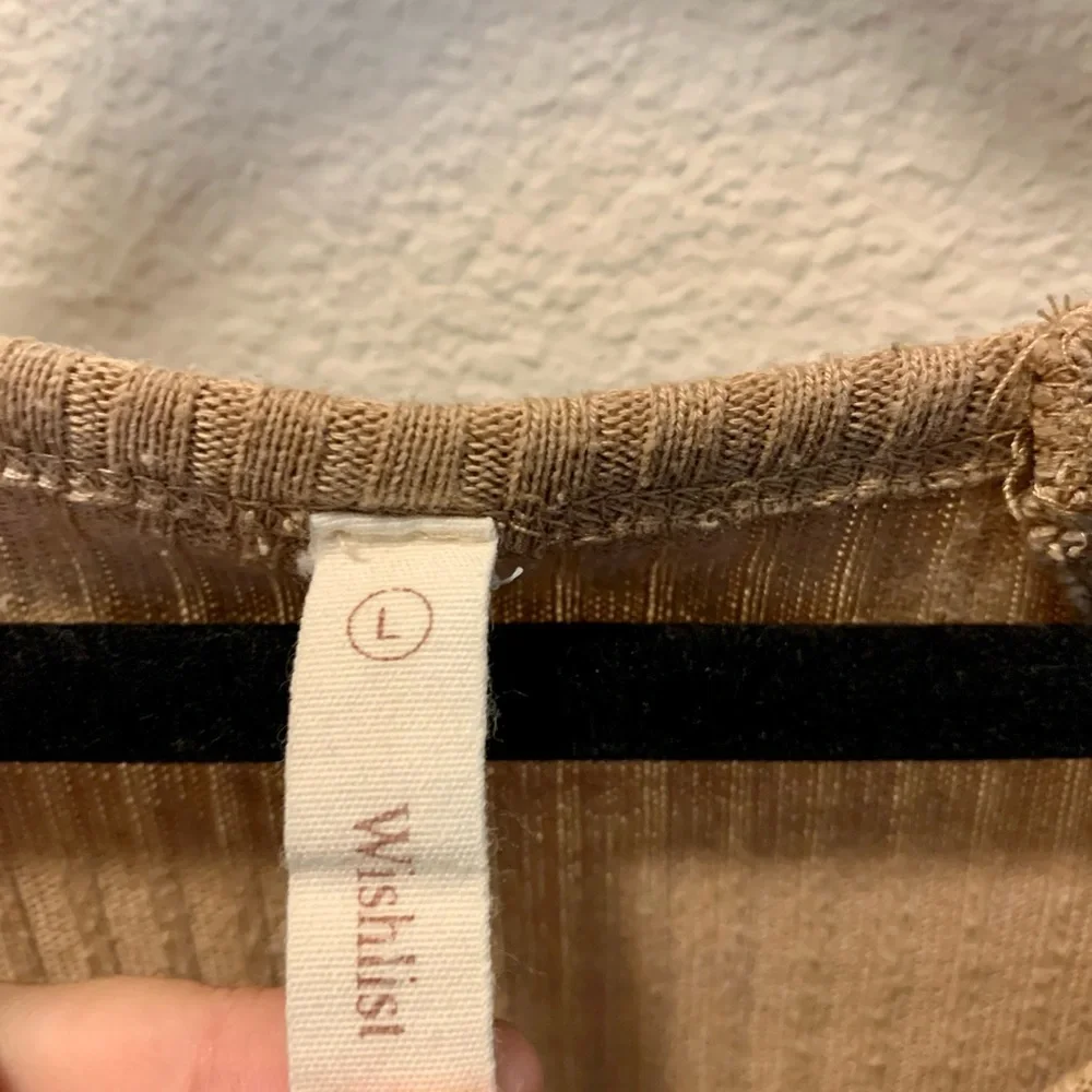 Tan Ribbed Top - Picture 6 of 6